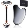 InfiniteRelax Terahertz Gua Sha & Roller Facial Tools Face Roller and Gua Sha Set Guasha Massager Tool for Face-Reduce Puffiness and Improve Wrinkles Idea for Mom Women